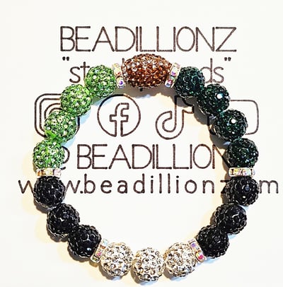 Image of Beadillionz inspired theme sports Eagles bleed green