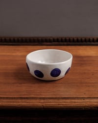 Image 3 of Cobalt dot bowl
