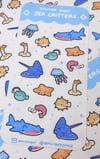 〖 CAT FISH 〗Sea  Critters Vinyl Sticker Sheet