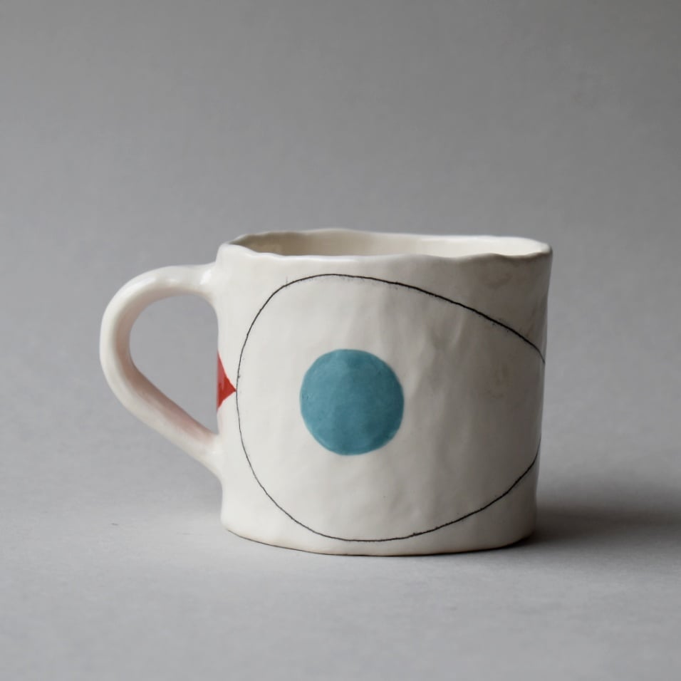Image of Turquoise/Red Abstract Mug