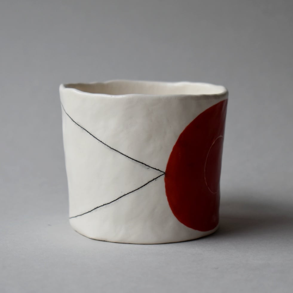Image of Turquoise/Red Abstract Mug