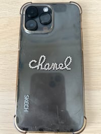 Image 2 of 1x Silver Cc letter metal charm