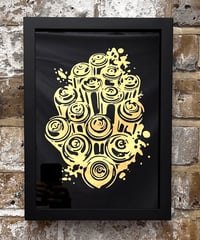 Image 5 of 23 Carat Gold Gilded Spray Cans- Glass Wall Art
