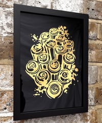 Image 6 of 23 Carat Gold Gilded Spray Cans- Glass Wall Art