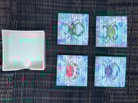 Image 1 of Sea Crab ceramic Coasters (4 in the set)