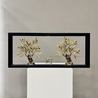 Bronze Olive Trees & Couple 70x30cm