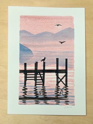Image of Winter Lake - original watercolour painting