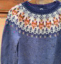 Image 3 of “Into the wild” - Tweed wool sweater - Blue - Ready to ship