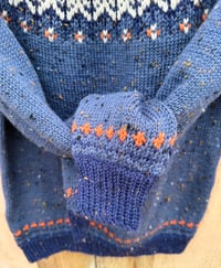 Image 4 of “Into the wild” - Tweed wool sweater - Blue - Ready to ship