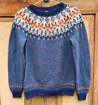 Image 2 of “Into the wild” - Tweed wool sweater - Blue - Ready to ship