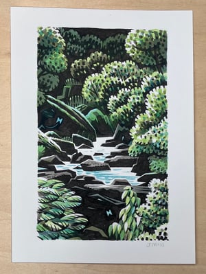 Image of Summer Stream - Original watercolour 