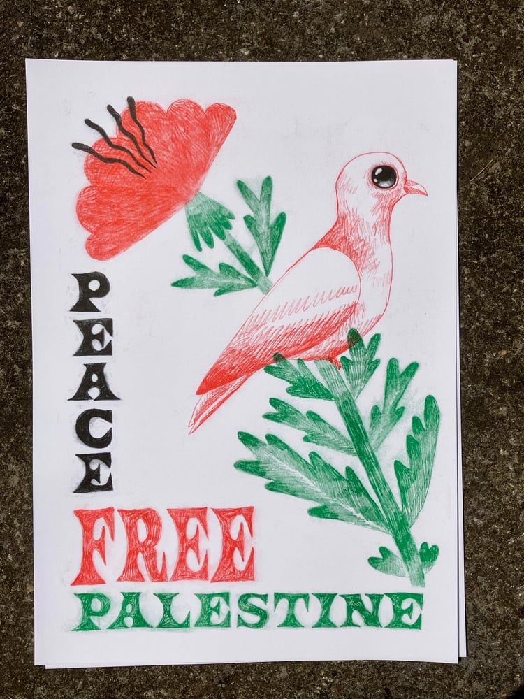 Image of Free Palestine Peace Poster