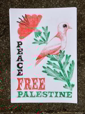 Image of Free Palestine Peace Poster