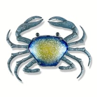 Metal Blue Crab Wall Ornament
