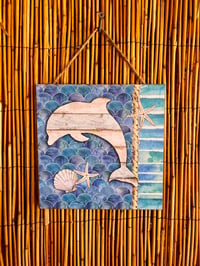 Wooden Dolphin Wall Hanging