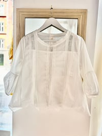 Image 1 of Lace Floral Chiffon Blouse 