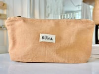 Handmade Cotton Toiletry Bag - Stained with Natural Elements Earth Pink