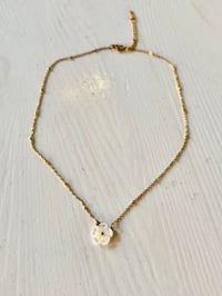 Image 4 of Stainless Steel Necklace White Flour 