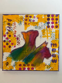 Cat Abstract (purple/yellow)