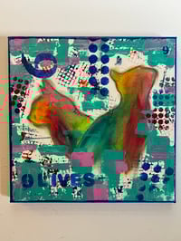 Cat Abstract (blue/teal)