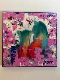 Cat Abstract (pink/blue)