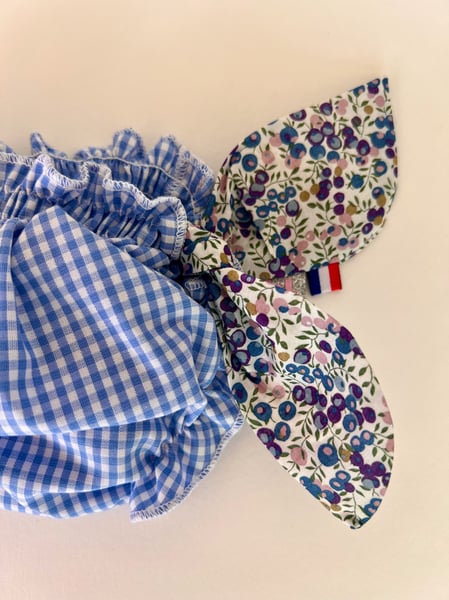 Image of Bikini vichy bleu et liberty Wiltshire curaçao