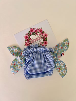 Image of Bikini vichy bleu et liberty blossom blue