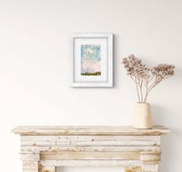 Image 1 of Cielo Tuscano III, 8x5.5 Acrylic Painting, 8x10 matted, Abstract Tuscan Landscape