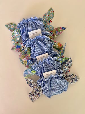 Image of Bikini vichy bleu et liberty Emma et Georgina