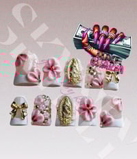 Image 1 of LUXE CHARM - 10pièce Capsule Court Forme Flare Press On Nails LINA