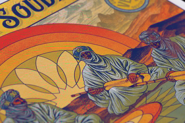 Al Bilali Soudan // Screenprinted Gig poster Image 4
