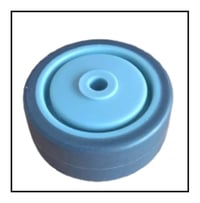 Image 3 of Rubber Castor Wheels in Black and Grey Ø160mm, sold in pairs