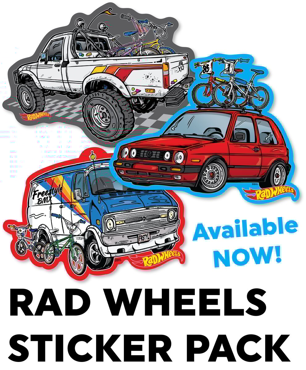 RAD WHEELS STICKER PACK | POOR BOY STEEV STORE