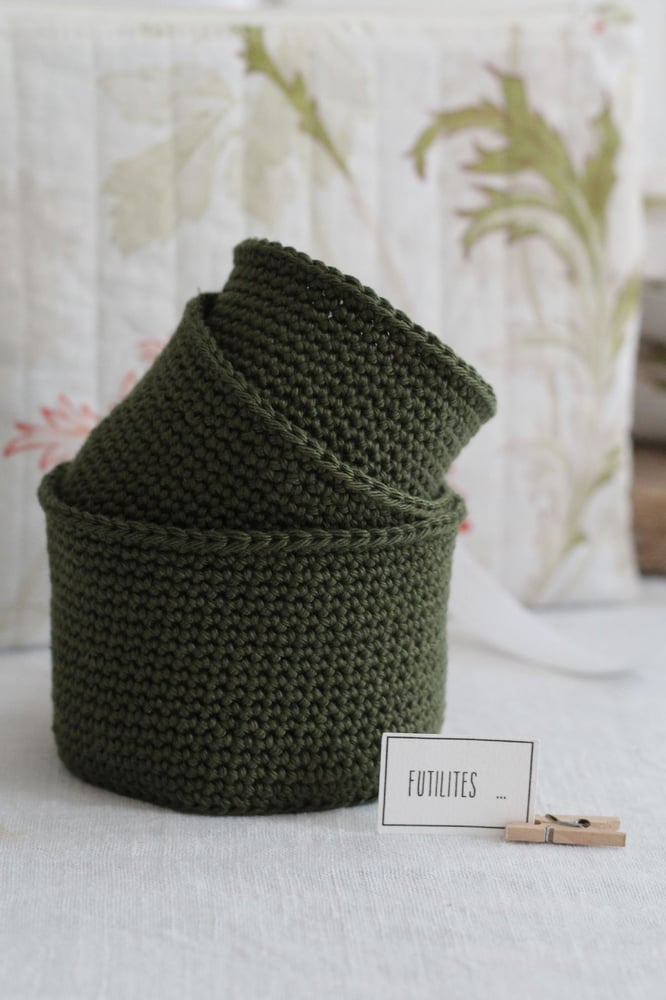 Image of Panière/vide poche crocheté (PNNRCROCHVER)