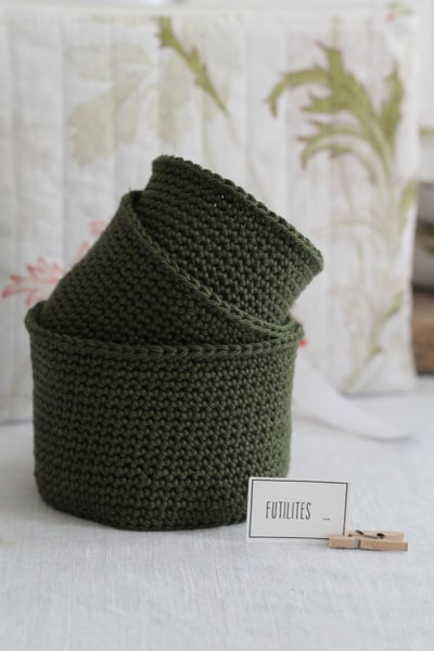 Image of Panière/vide poche crocheté (PNNRCROCHVER)