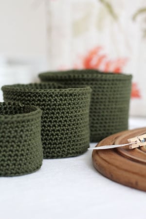 Image of Panière/vide poche crocheté (PNNRCROCHVER)