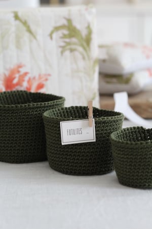 Image of Panière/vide poche crocheté (PNNRCROCHVER)