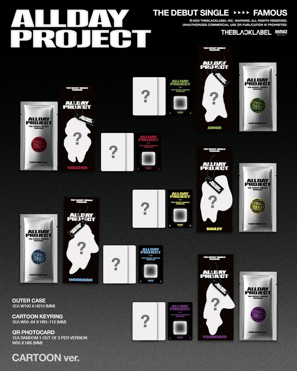 Image of [PRE-ORDER] ALLDAY Project ‘Famous’ (Cartoon Ver.)
