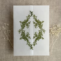 Image 2 of Adelia French Floral Crest and Olive trees fine art landscape PACK of 10