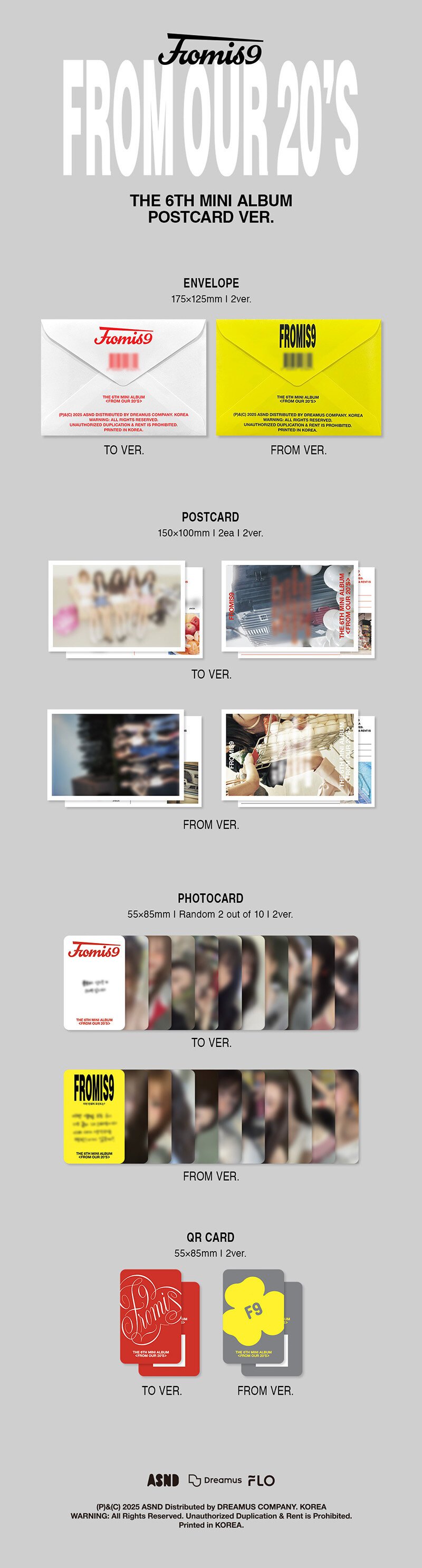 Image of [PRE-ORDER] FROMIS 9 ‘From Our 20’s’ (Postcard Ver.)