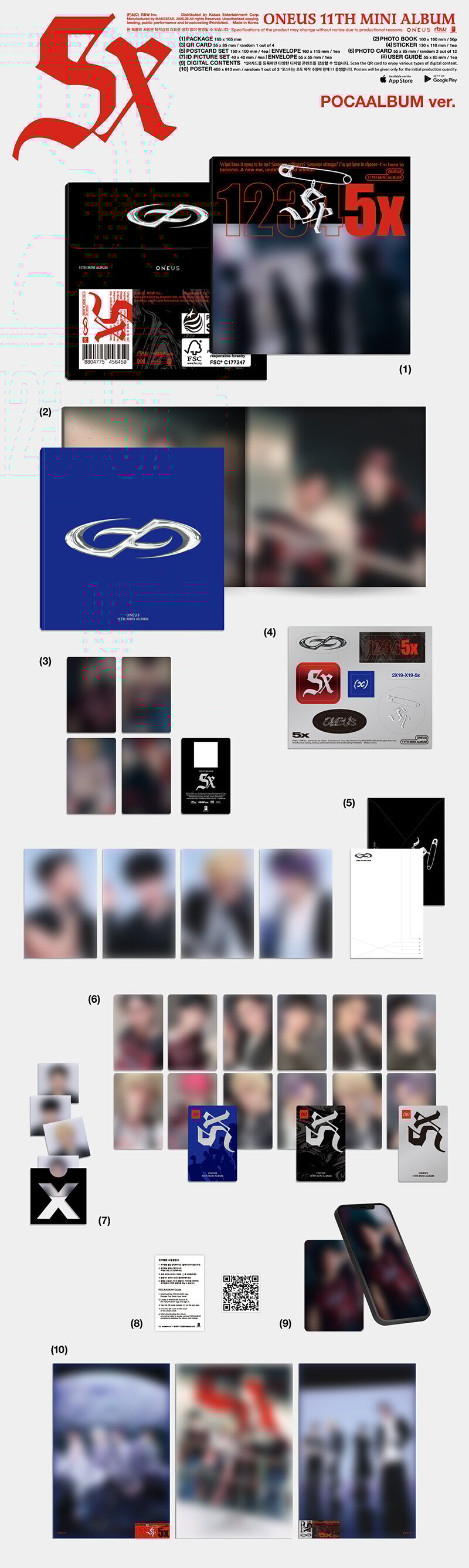 Image of [PRE-ORDER] ONEUS ‘5x’ (POCAALBUM Ver.)