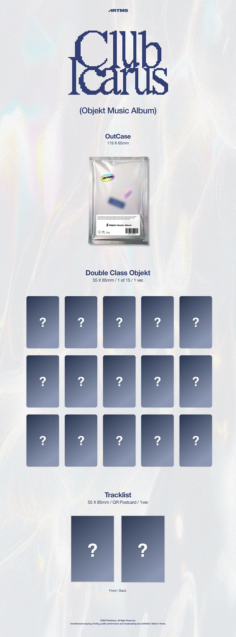 Image of [PRE-ORDER] ARTMS ‘Club Icarus’ (Objekt Music Album)