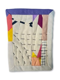 Image 1 of POSTCARD QUILT - CREAM WITH COLOUR POPS