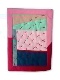 Image 1 of POSTCARD QUILT - PINK AND MINT