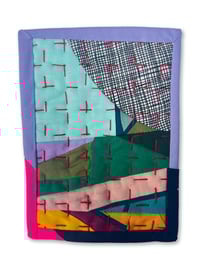 Image 1 of POSTCARD QUILT - GREEN AND LILAC