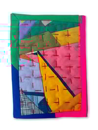 Image 1 of POSTCARD QUILT - PINK, GREEN AND YELLOW