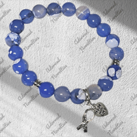 Image 3 of ANA826161 - Natural Light White Blue Faceted Fire Agates.