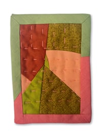 Image 1 of POSTCARD QUILT - GREEN AND PINK