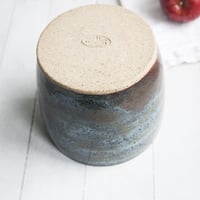 Image 10 of Rustic Stoneware Utensil Holder in Speckled Blue and Green, Hand Made in USA