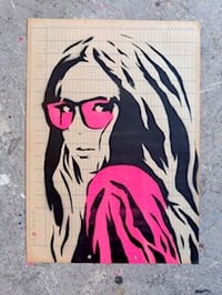 Stencil Girl Pink // ORIGINAL